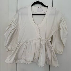 KIKA VARGAS Shona Top in White Cotton (ORIGINAL version, not Target version)